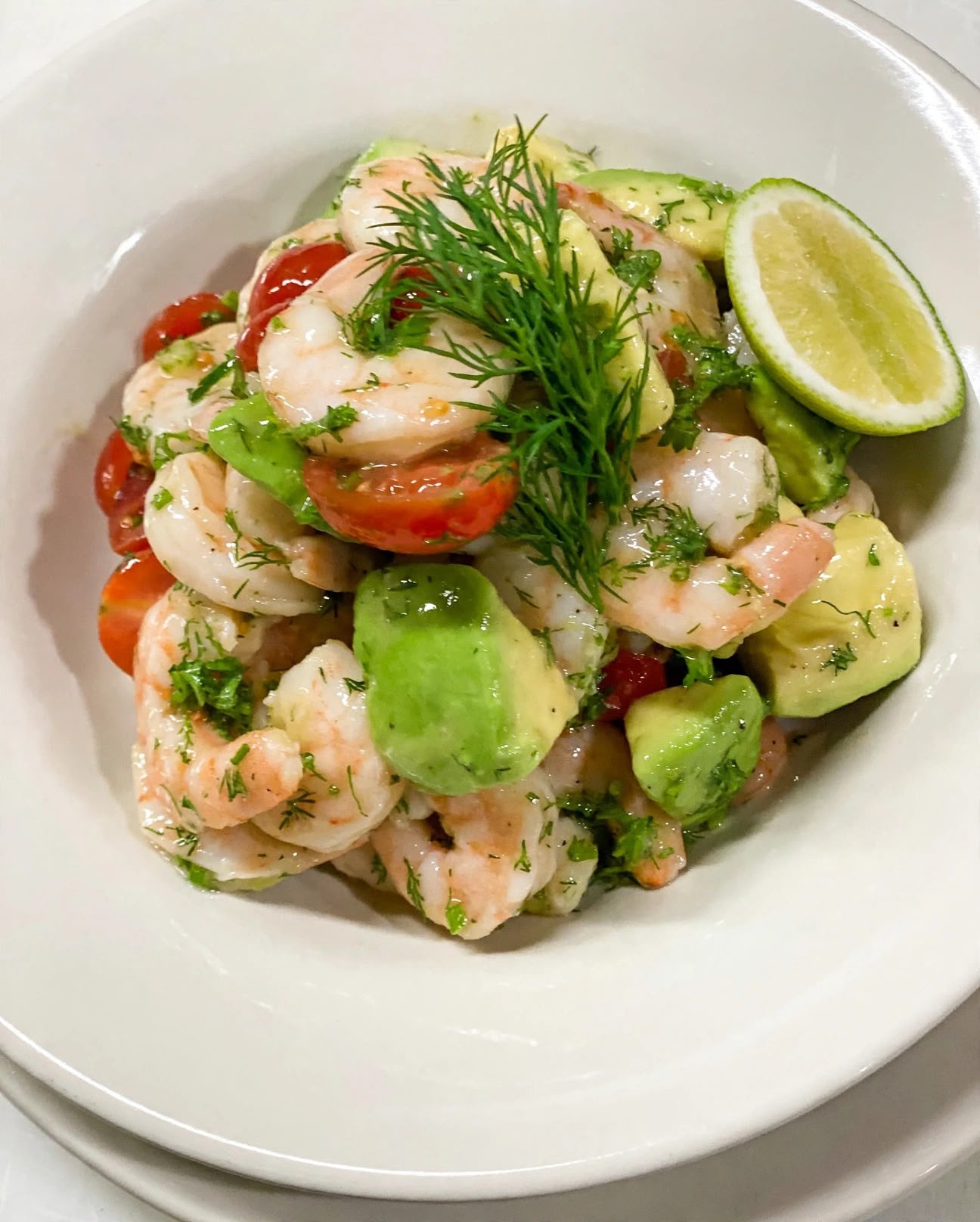 Shrimp & avocado starter
