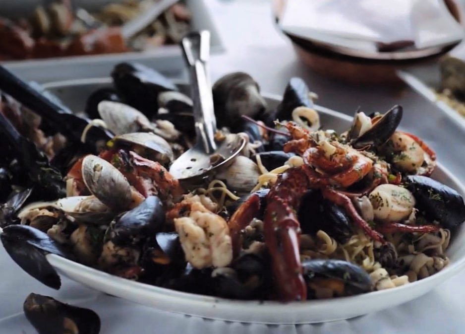 Lobster, mussels, and shrimp