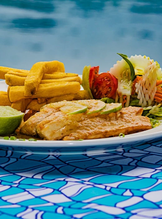 Grilled fish with chips · photo: Waterfront Bar & Grill